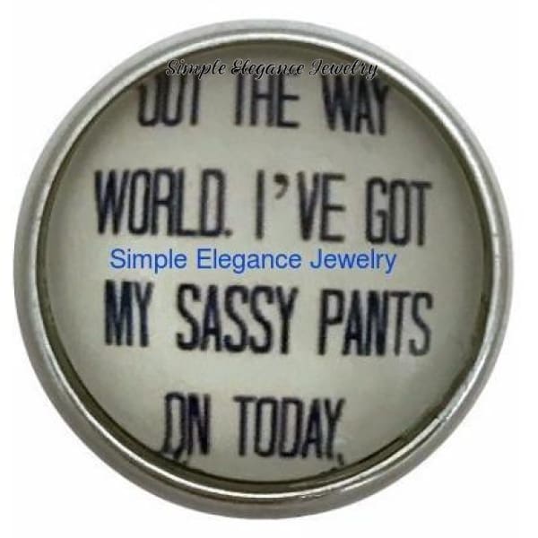 Sassy Pants Snap Charm 20mm for Snap Jewelry - Snap Jewelry