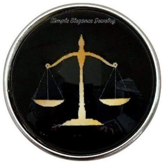 Scales of Justice Snap Charm 20mm for Snap Jewelry - Snap Jewelry