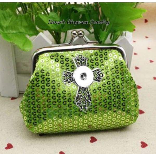 sequin snap change purse assorted colors lime green 20mm snaps purses jewelry simple elegance bag handbag 601