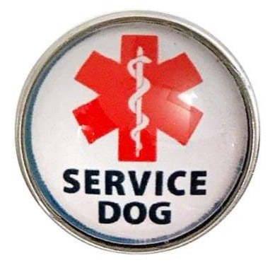 Service Dog Snap Charm 20mm for Snap Jewelry - Snap Jewelry