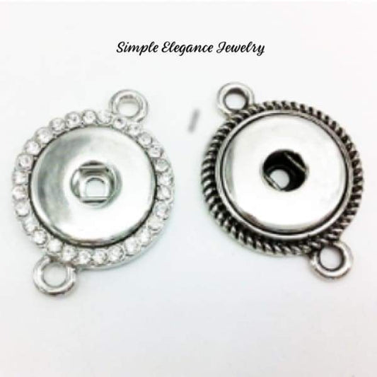 Sew On/Replacement Snap Jewelry Base Part 18mm-20mm Snaps - Rhinestone Edge - Snap Jewelry