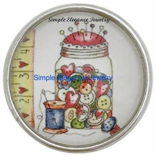 Sewing Pin Cushion Snap Charm for Snap Jewelry - Snap Jewelry