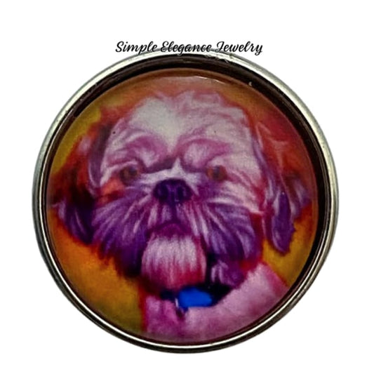 Shih Tzu Art Dog Snap Charm 20mm - Snap Jewelry