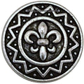 Silver Metal Fleur-de-lis Snap Charm 18mm for Snap Jewelry - Snap Jewelry