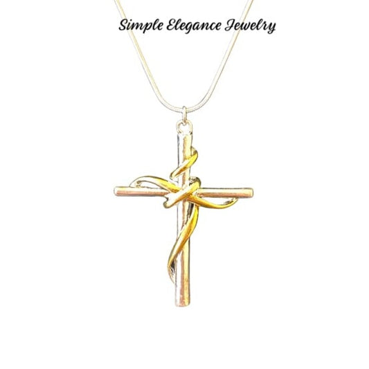 Silver/Gold Cross Necklace - Necklace