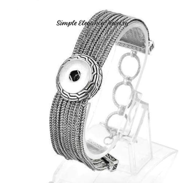 Single Snap Multiple Chain 20mm Snap Bracelet-Simple Elegance Jewelry - Snap Jewelry