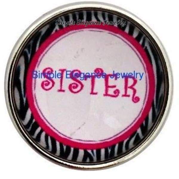 Sister Snap 20mm for Snap Charm Jewelry - Snap Jewelry