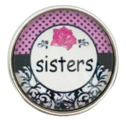 Sisters Snap Charm 20mm for Snap Jewelry - Snap Jewelry
