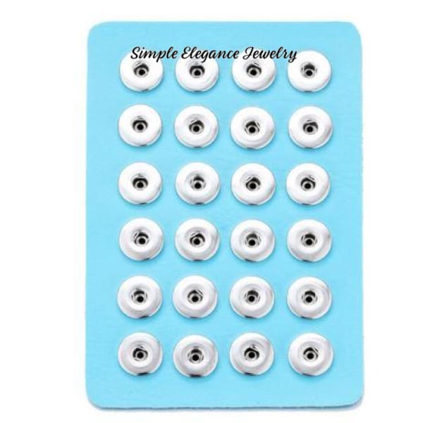 Small Snap Storage Leather Holder-24 Count-Travel or Purse Size - Light Blue - Snap Jewelry