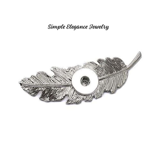 Snap Charm Feather Hair Barrette 20mm Snap - Snap Jewelry