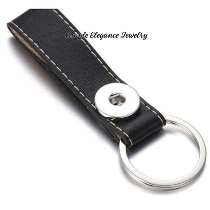 Snap Key Chain/ Fob Single Snap 20mm Snaps - Black - Snap Jewelry