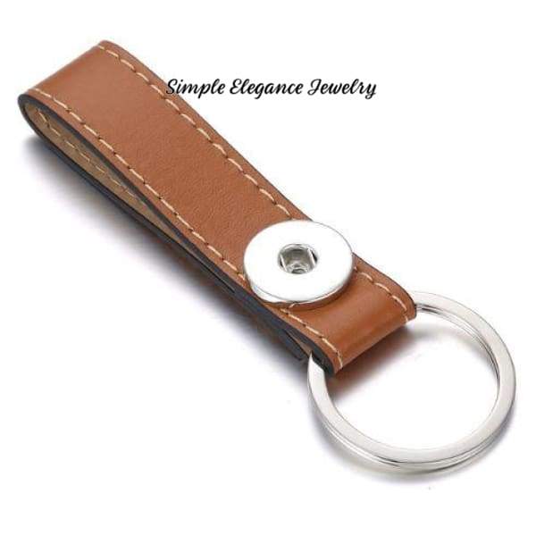 Snap Key Chain/ Fob Single Snap 20mm Snaps - Brown - Snap Jewelry
