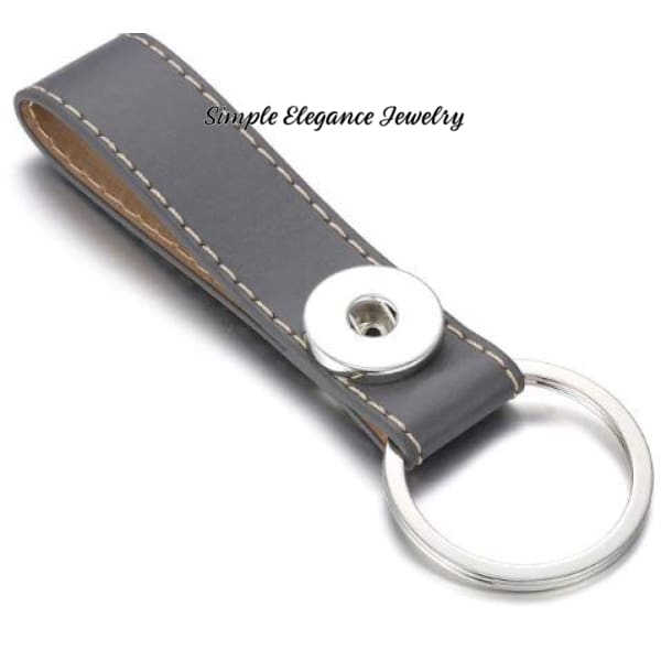 Snap Key Chain/ Fob Single Snap 20mm Snaps - Gray - Snap Jewelry