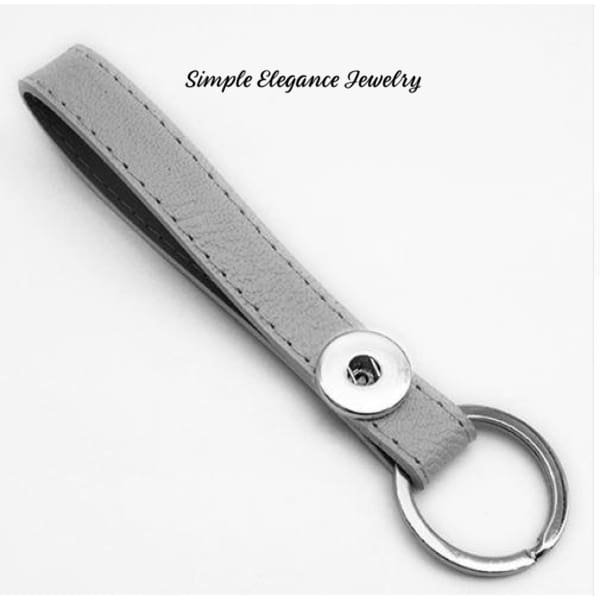 Snap Key Chain/ Fob Single Snap 20mm Snaps - Gray - Snap Jewelry