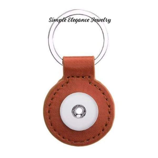 Snap Key Chain Single Snap 20mm Snaps - Brown - Snap Jewelry