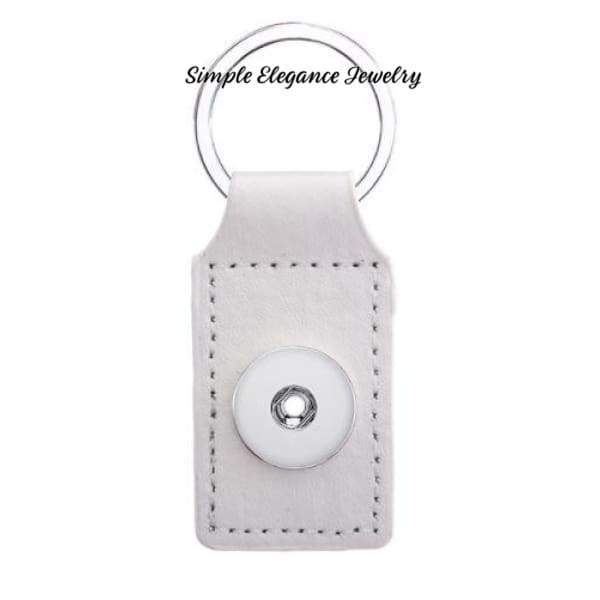 Snap Key Chain Single Snap 20mm Snaps - White - Snap Jewelry