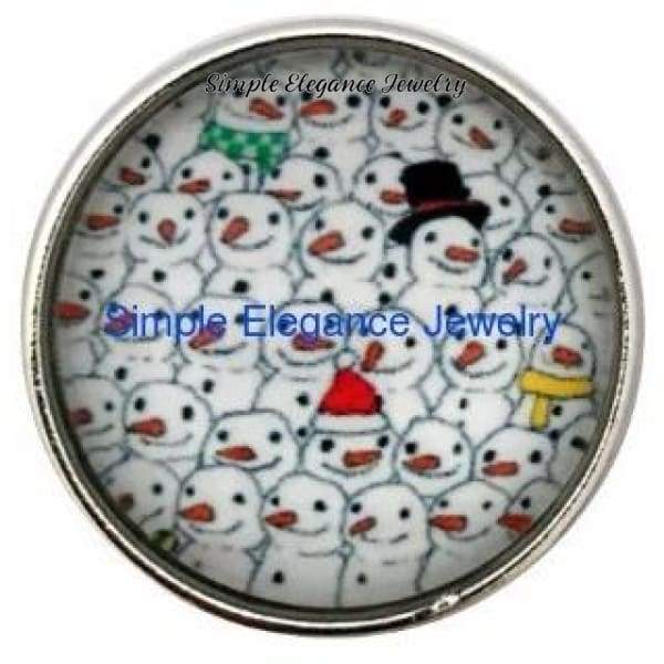 Snowman Christmas Group Snap 20mm for Snap Jewelry - Snap Jewelry