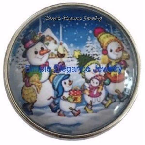 Snowman Family 20mm Snap for Snap Jewelry (298) - Snap Jewelry