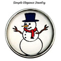 Snowman Snap Button 20mm - Snap Jewelry
