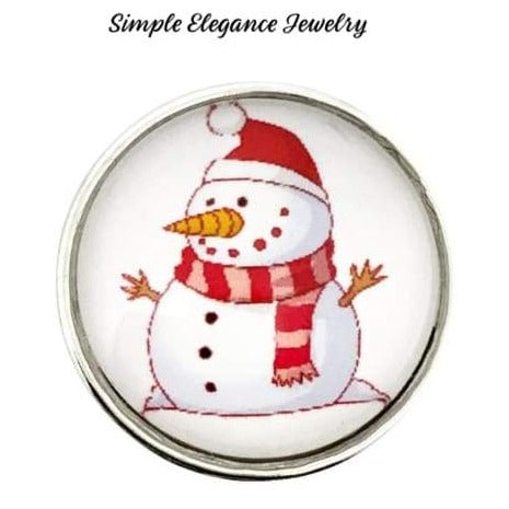 Snowman Snap Button 20mm - Snap Jewelry
