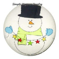Snowman Snap Button 20mm - Snap Jewelry