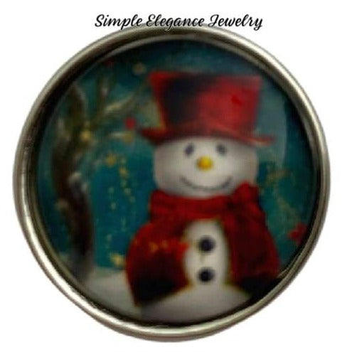 Snowman Snap Charm 20mm - Snap Jewelry