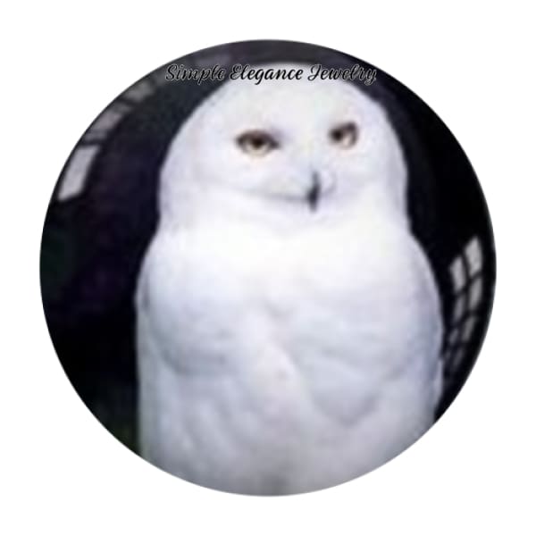 Snowy Owl Snap Charm 20mm for Snap Jewery - Snap Jewelry