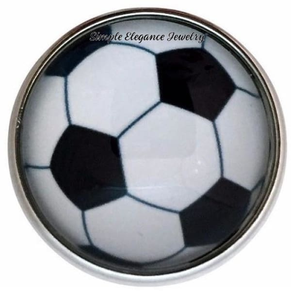 Soccer Ball Snap 20mm for Snap Jewelry - Snap Jewelry