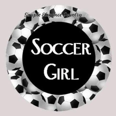 Soccer Girl Snap Charm 20mm - Snap Jewelry