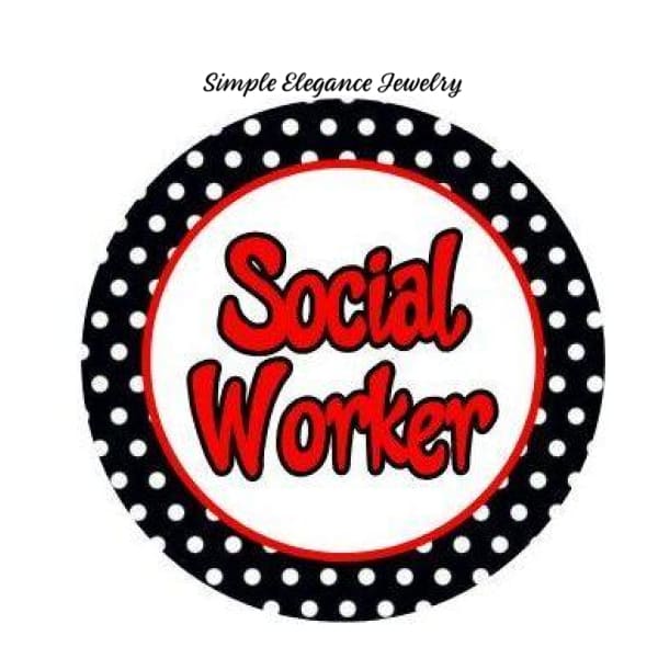 Social Worker Snap Charm 20mm - Snap Jewelry