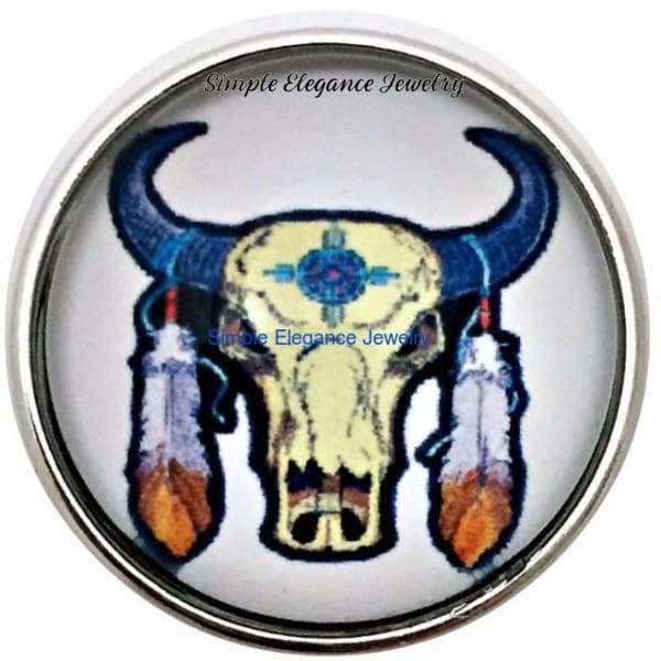 Southwest Cow Skull 20mm Snap for Snap Charm Jewelry - Snap Jewelry