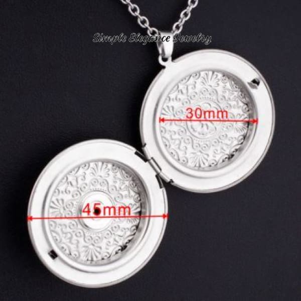 Stainless Steel Locket Snap Necklace for 20mm - Snap Jewelry