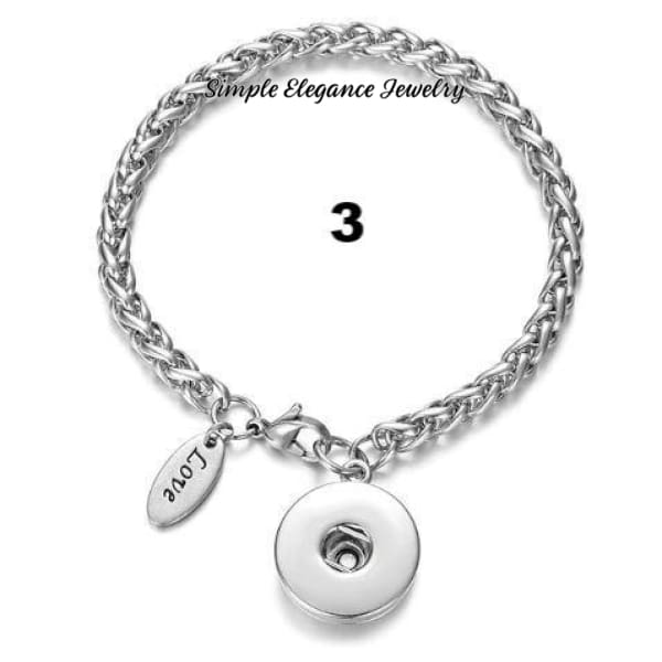 Stainless Steel Snap Bracelet 20mm Snaps - 3 - Snap Jewelry