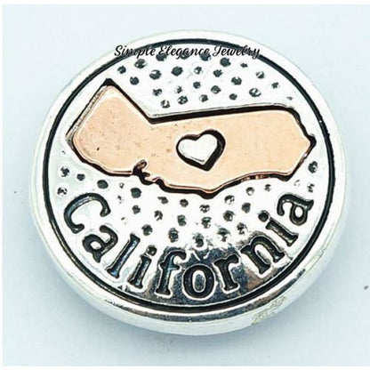 State Metal Snap 18mm for Snap Jewelry - California - Snap Jewelry