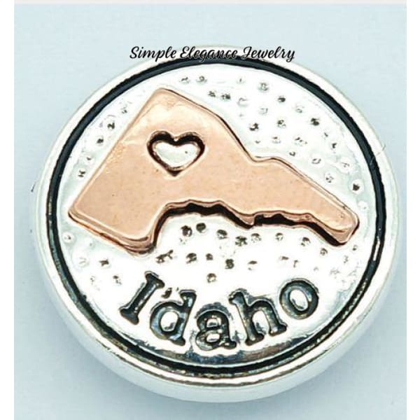 State Metal Snap 18mm for Snap Jewelry - Idaho - Snap Jewelry