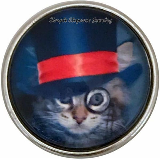 Steam Punk Cat Snap 20mm for Snap Charm Jewelry - Snap Jewelry