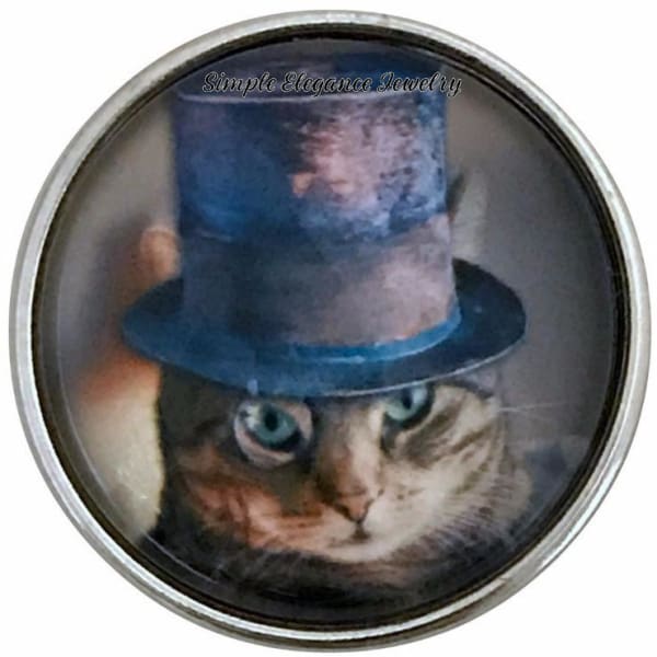 Steam Punk Cat Snap 20mm for Snap Charm Jewelry - Snap Jewelry