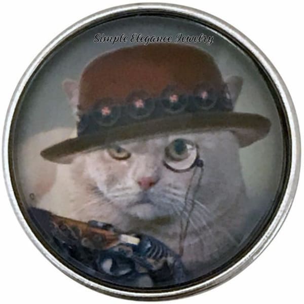 Steam Punk Cat Snap 20mm for Snap Jewelry - Snap Jewelry