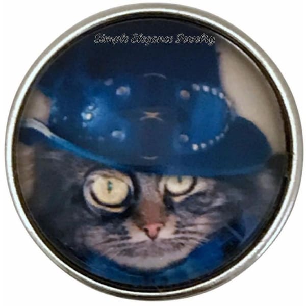 Steam Punk Cat Snap Charm 20mm for Snap Charm Jewelry - Snap Jewelry