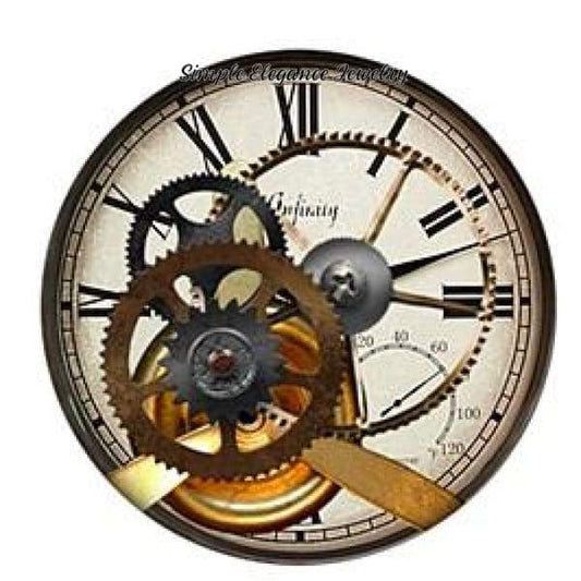 Steam Punk Clock Works Snap Charm 20mm - Snap Jewelry
