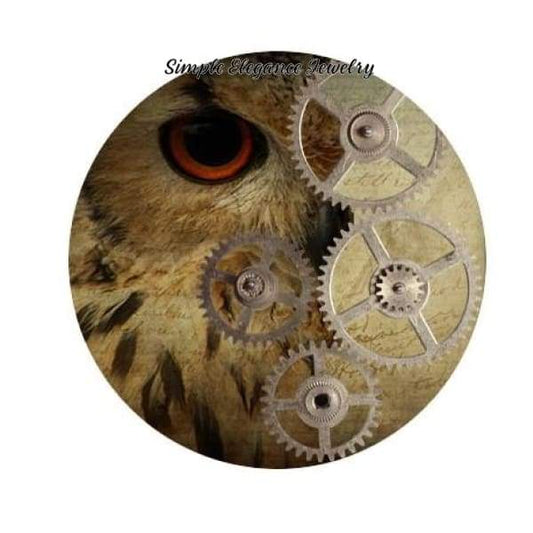 Steam Punk Owl Snap Charm 20mm - Snap Jewelry