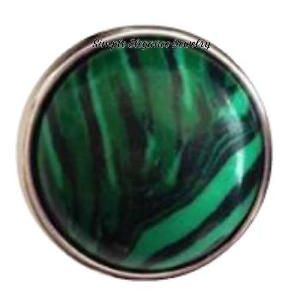 Stone 18mm Snap for Snap Jewelry - Malachite - Snap Jewelry