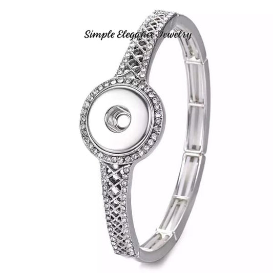 Stretch Bangle Rhinestone Bracelet for 20mm Snap - Snap Jewelry