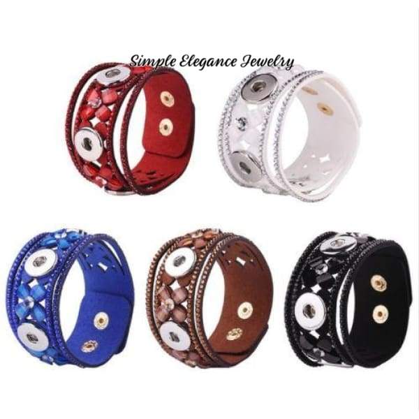 Suede Velvet Triple Snap Bracelet 20mm Snaps-Simple Elegance Jewelry - Snap Jewelry