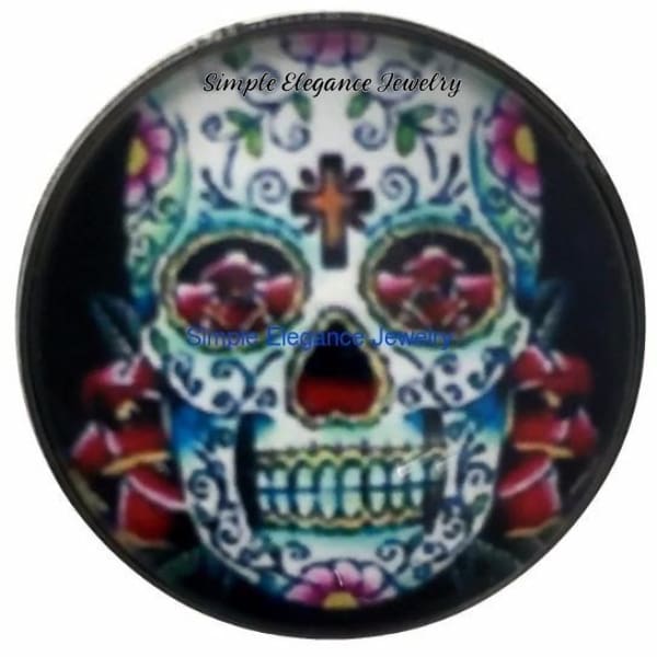 Sugar Skull Snap Charm 20mm for Snap Jewelry - Snap Jewelry