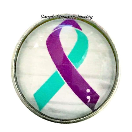 Suicide Prevention/Domestic Voliance Snap Charm 20mm for Snap Jewelry - Snap Jewelry
