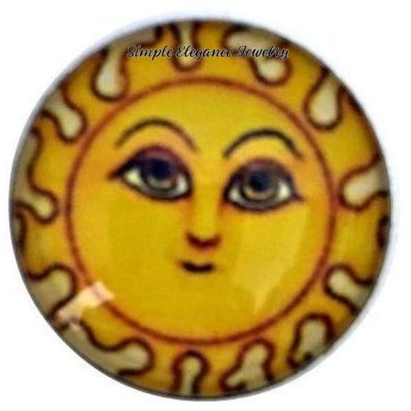 Sun Face Snap Charm 18mm for Snap Jewelry (2072) - Snap Jewelry