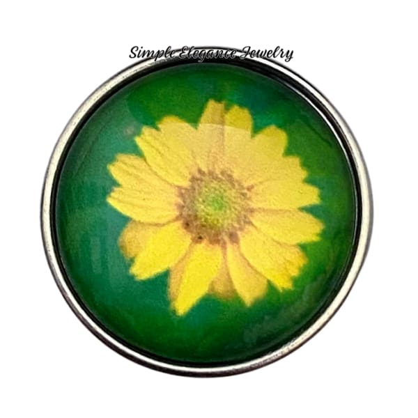 Sun Flower Snap Charm 20mm - Snap Jewelry