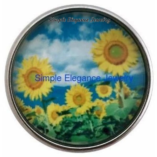 Sunflower Snap 20mm - Snap Jewelry