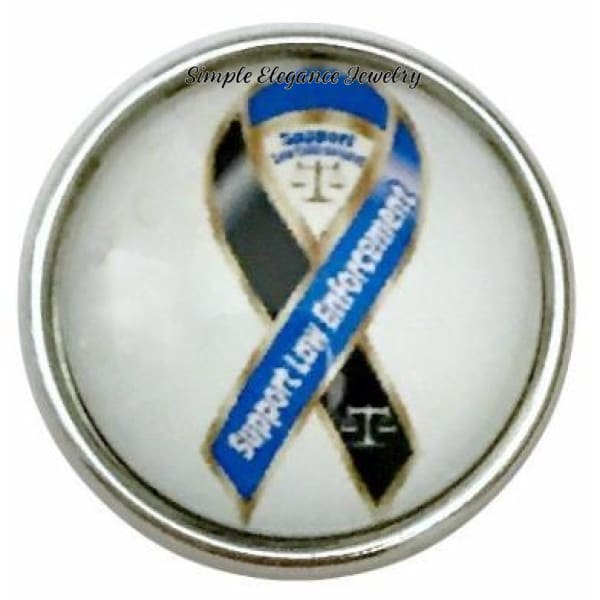 Support Law Enforcement Snap 20mm for Snap Jewelry - Snap Jewelry